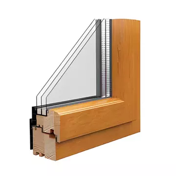 Wood-Line IV 78 Holz-Aluminium Musterecke von innen