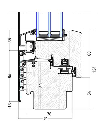 UD-Line Holz-Aluminium Fenster IV 78