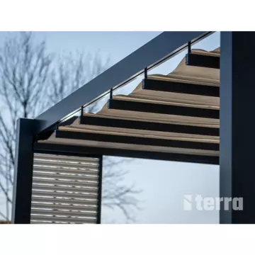 TERRA Pergola Economic mit Stoffdach und Seitenlamellen