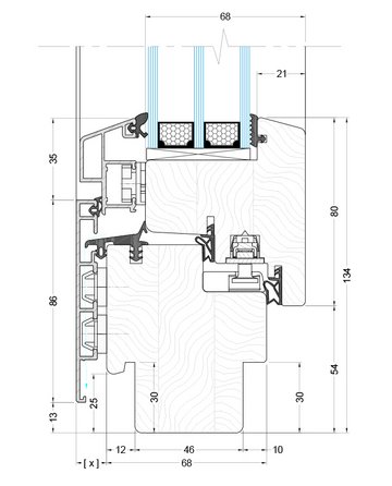 UD-Line Holz-Aluminium Fenster IV 68 Standard UD-Line Holz-Aluminium Fenster IV 68 Standard