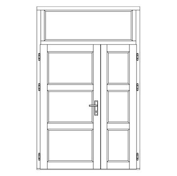Wood-Line Holzhaustür Ansicht von innen