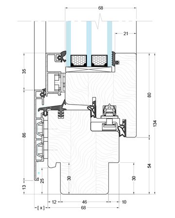UD-Line Holz-Aluminium Fenster IV 68 Modern UD-Line Holz-Aluminium Fenster IV 68 Modern