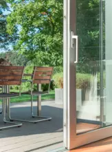 Kunststoff Hebeschiebetür von innen