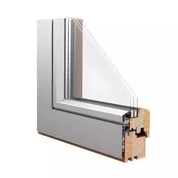 Wood-Line IV 78 Holz-Aluminium Musterecke von außen