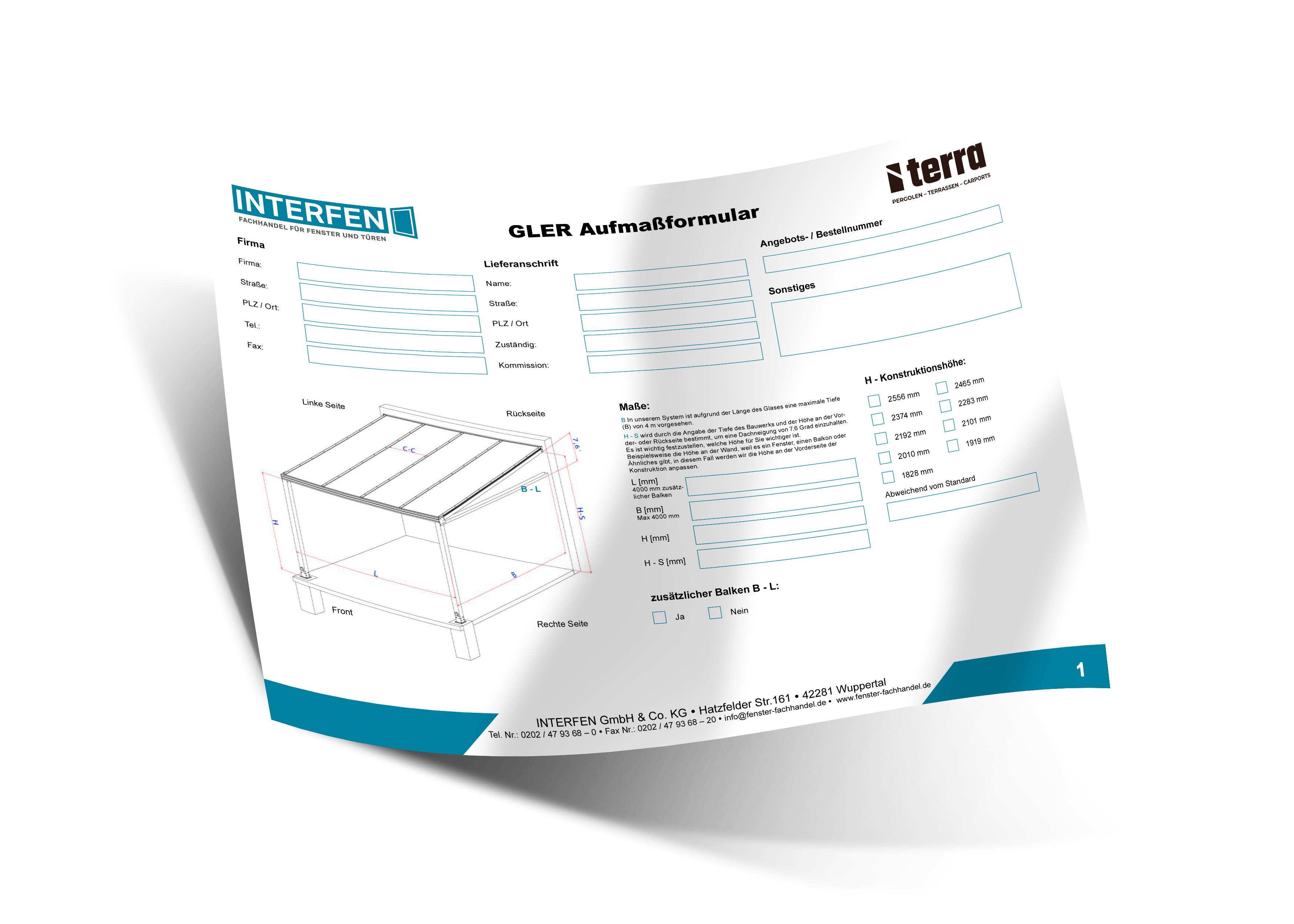 TERRA Bestellformular GLER