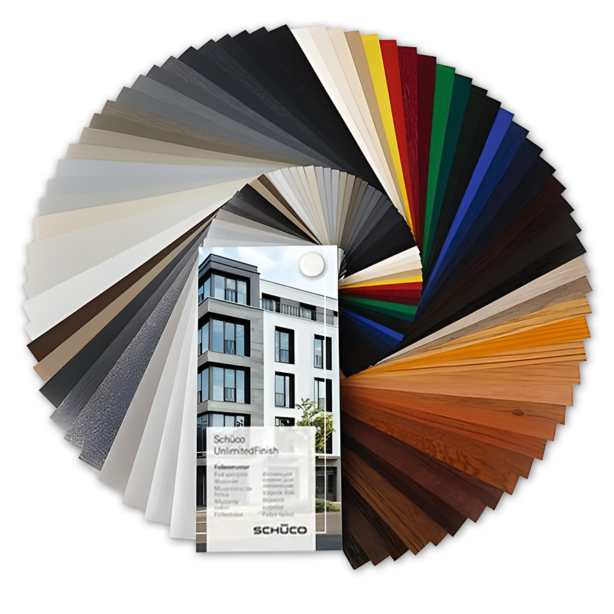 Schüco UnlimitedFinish Folienfarbfächer