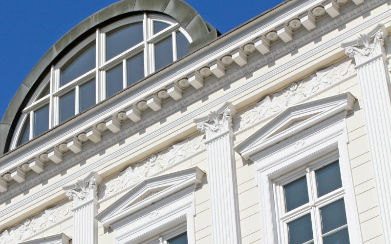 Denkmalschutz Fenster an denkmalgeschützem Gebäude