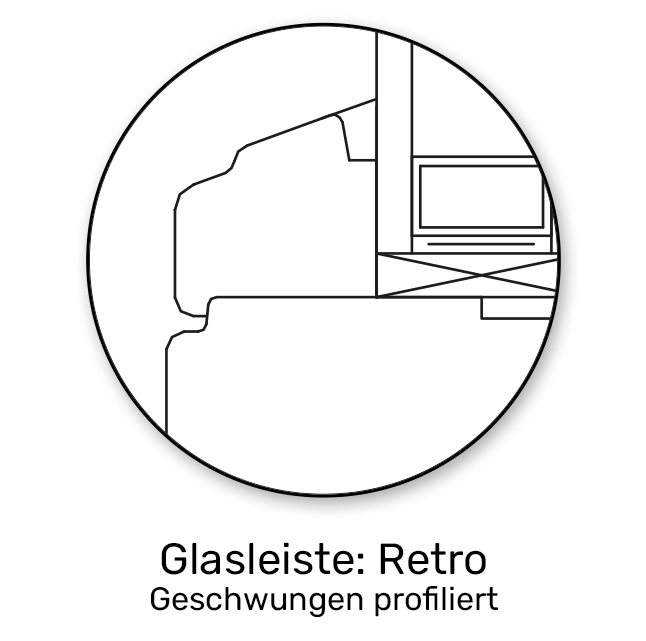 Wood-Line Glasleiste Retro