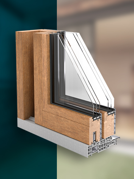 IV 68 - Holz-Aluminium Hebeschiebetür