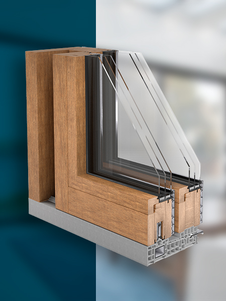 IV 88 Holz-Aluminium Hebeschiebetür