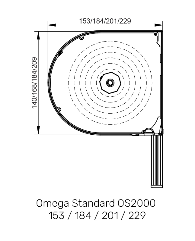 Omega Standard OS2000 technische Zeichnung
