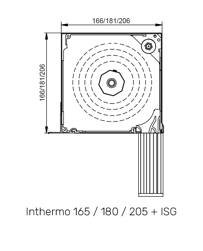 Inthermo mit Insektenschutzgitter technische Zeichnung Inthermo mit Insektenschutzgitter technische Zeichnung
