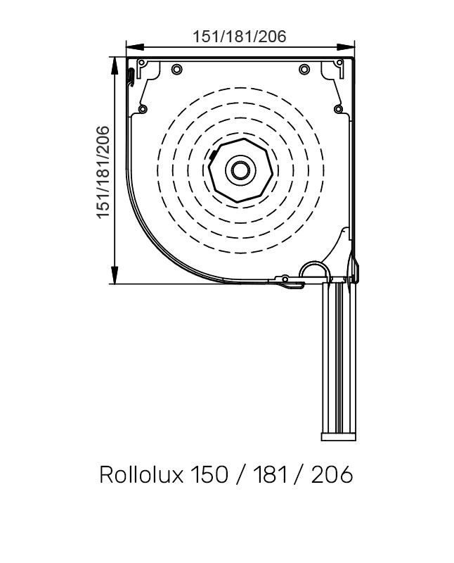 Rollolux technische Zeichnung Rollolux technische Zeichnung
