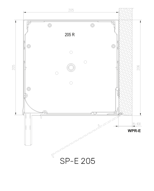SP-E 205 technische Zeichnung SP-E 205 technische Zeichnung