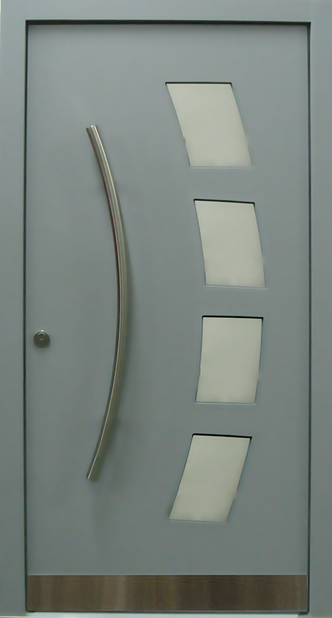 Holz-Aluminium Haustür mit Stoßgriff Serie Exklusiv-Line