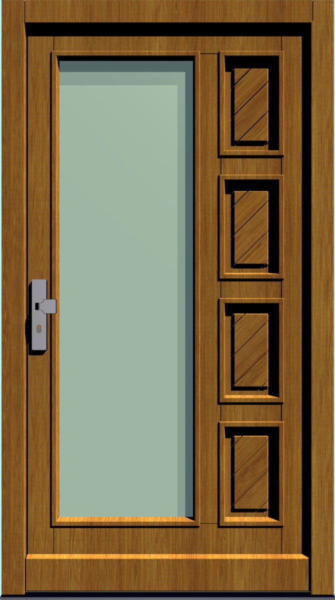 HT-M-104 Holz-Hauseingangstür HT-M-104
