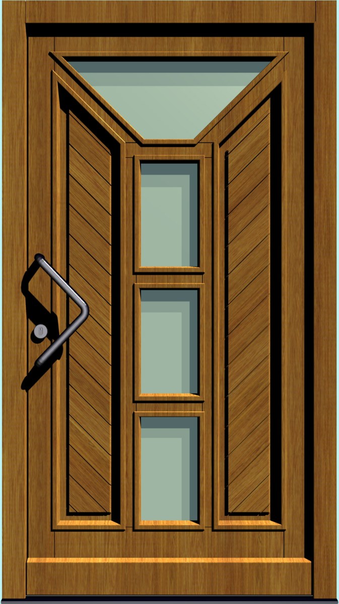 HT-M-107 Holz-Hauseingangstür HT-M-107