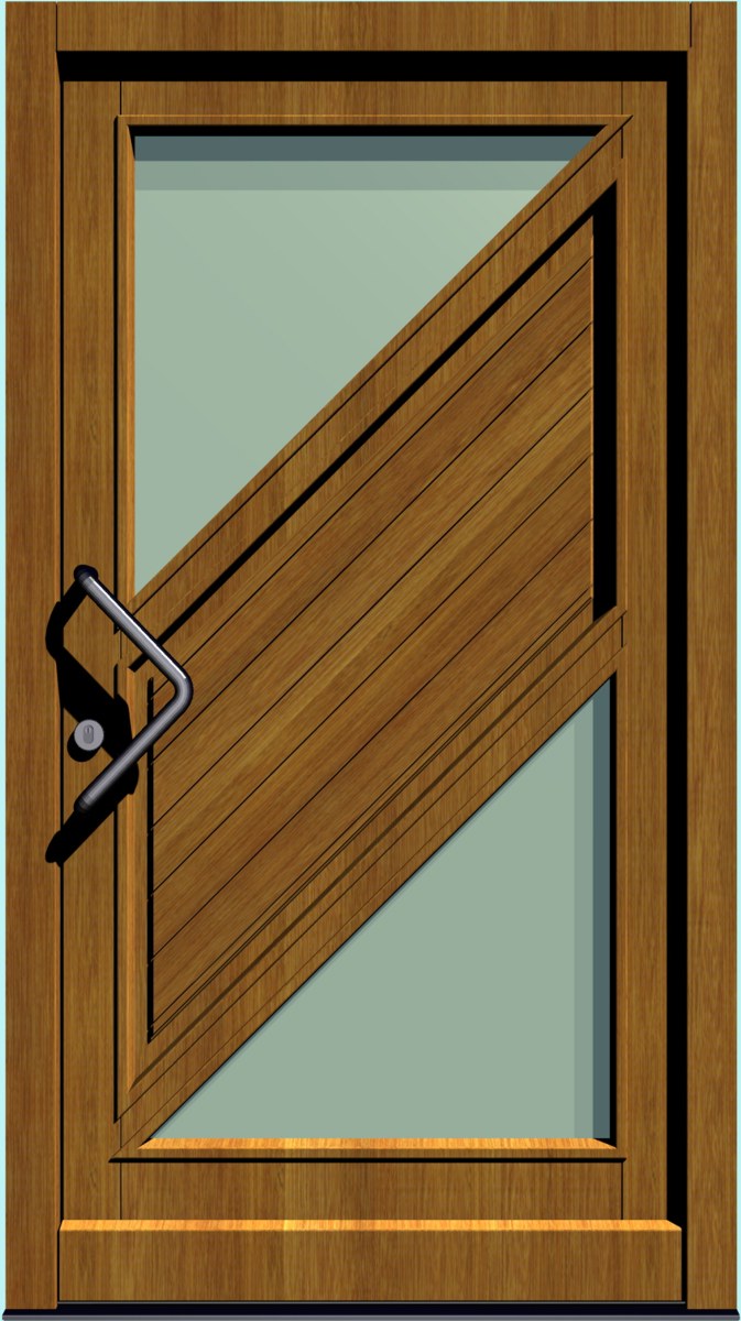 HT-M-108 Holz-Hauseingangstür HT-M-108