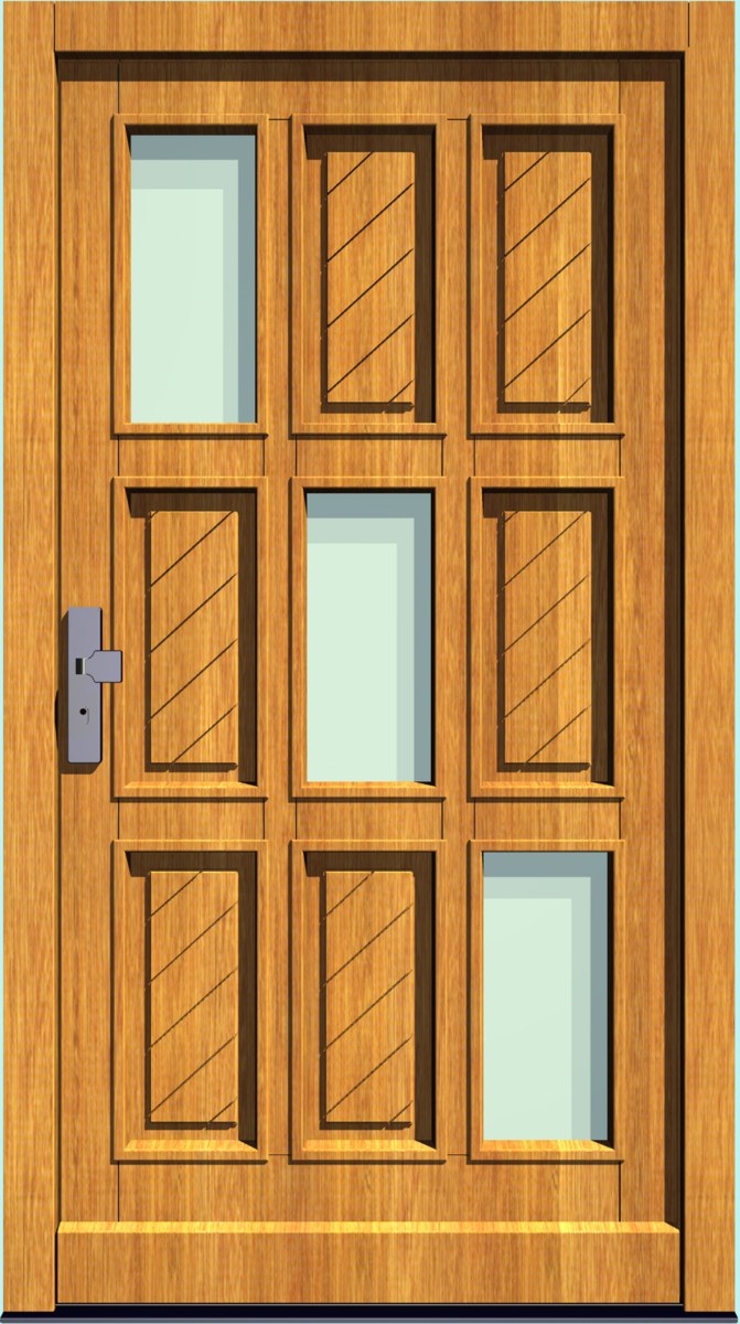 HT-M-109 Holz-Hauseingangstür HT-M-109