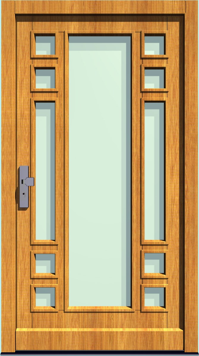 HT-M-147 Holz-Hauseingangstür HT-M-147
