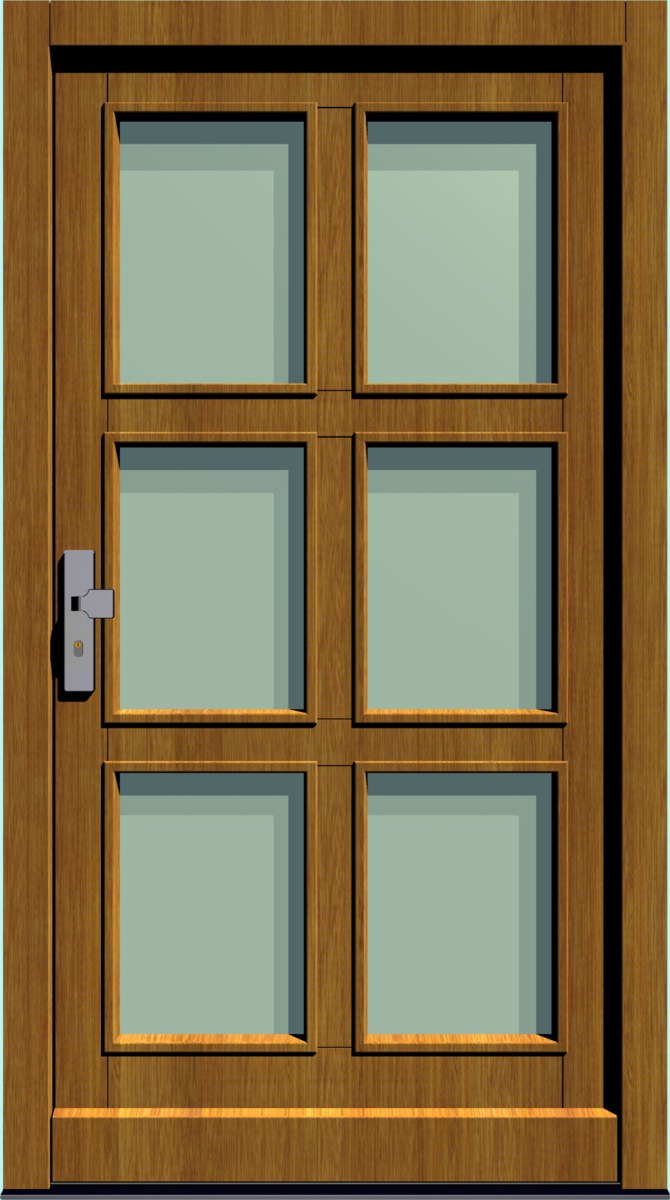 HT-M-158 Holz-Hauseingangstür HT-M-158