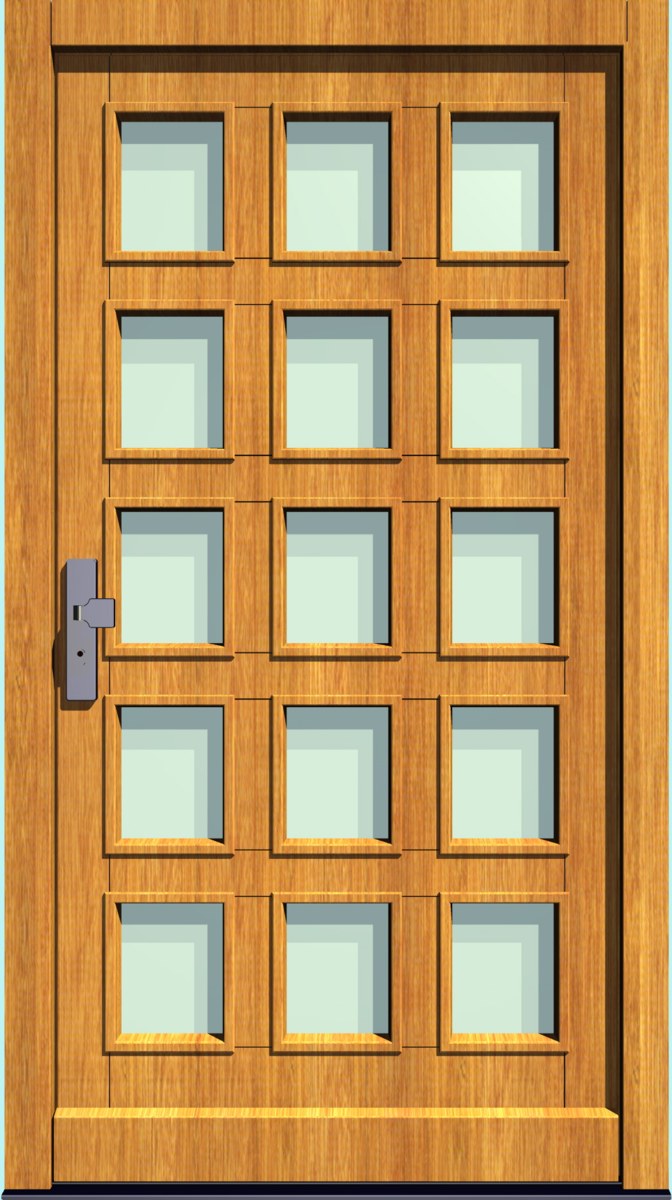 HT-M-159 Holz-Hauseingangstür HT-M-159