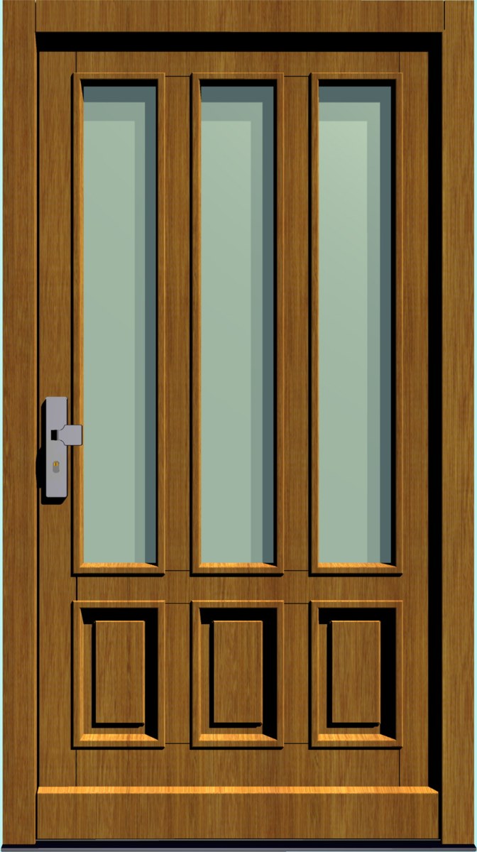 HT-M-162 Holz-Hauseingangstür HT-M-162