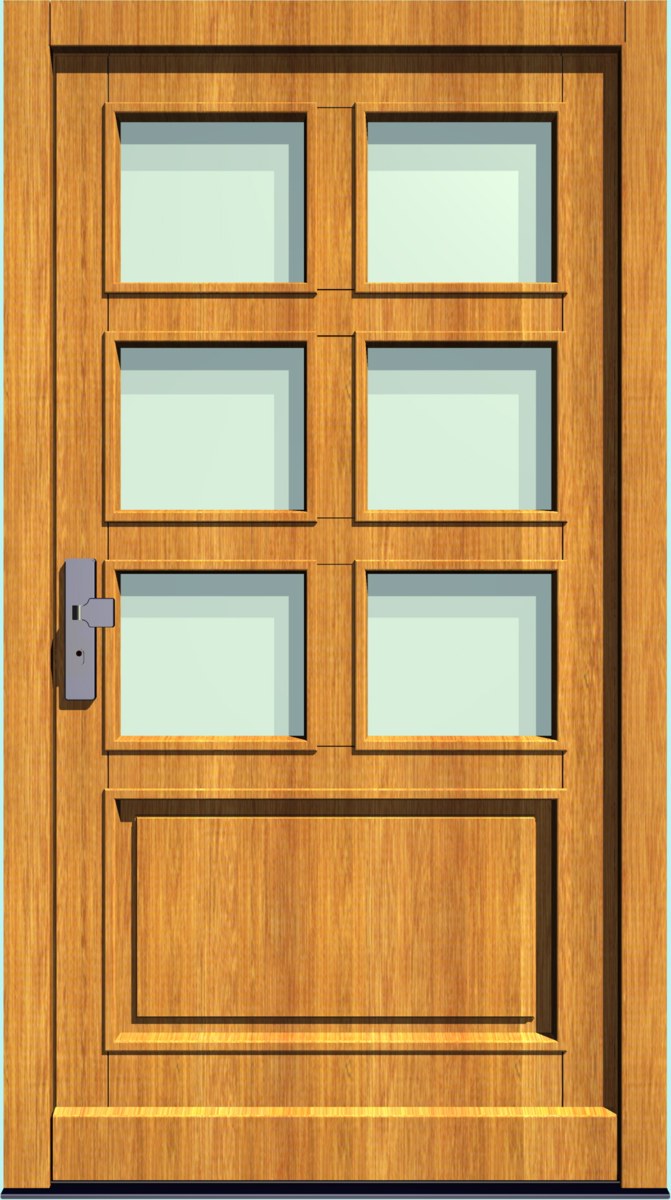 HT-M-164 Holz-Hauseingangstür HT-M-164