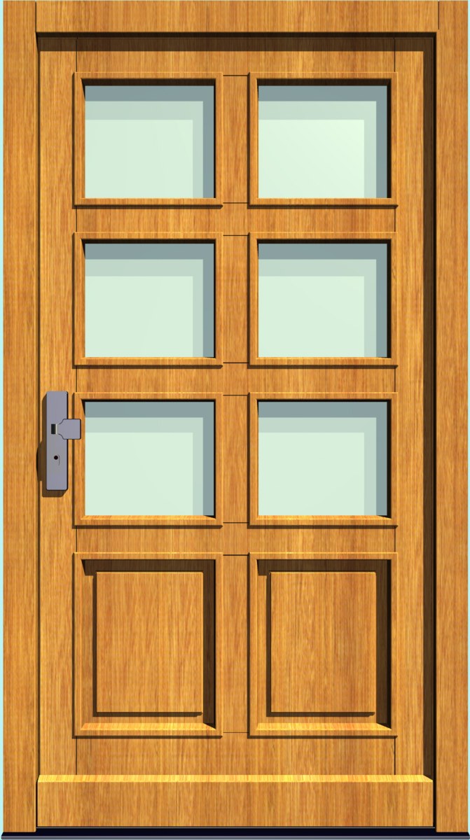 HT-M-165 Holz-Hauseingangstür HT-M-165