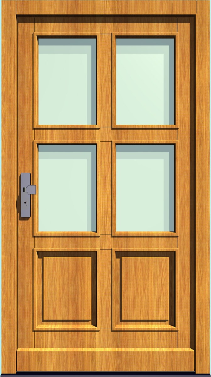 HT-M-166 Holz-Hauseingangstür HT-M-166