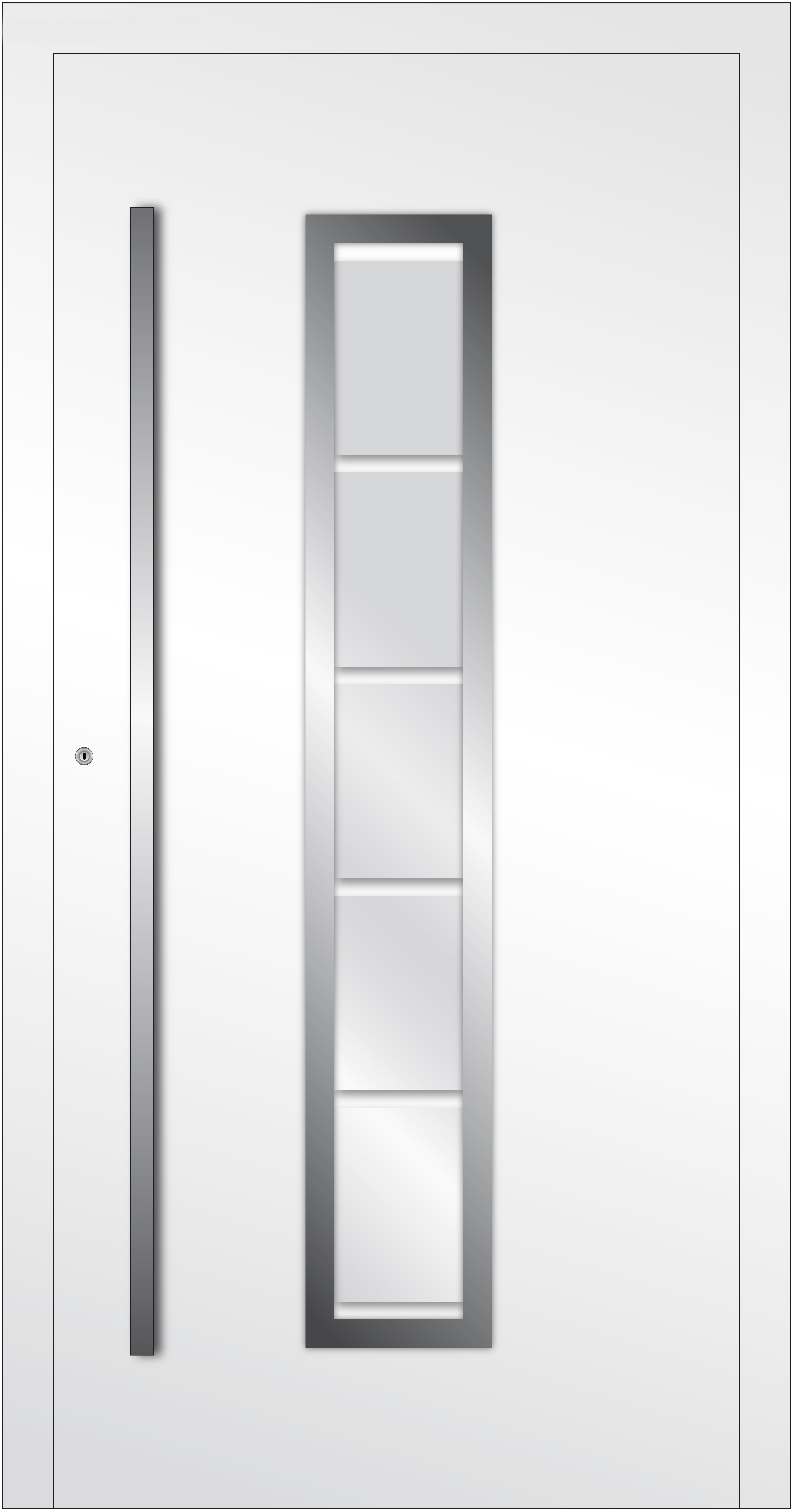 HT-P-454 Holz-Aluminium Haustür HT-P-454