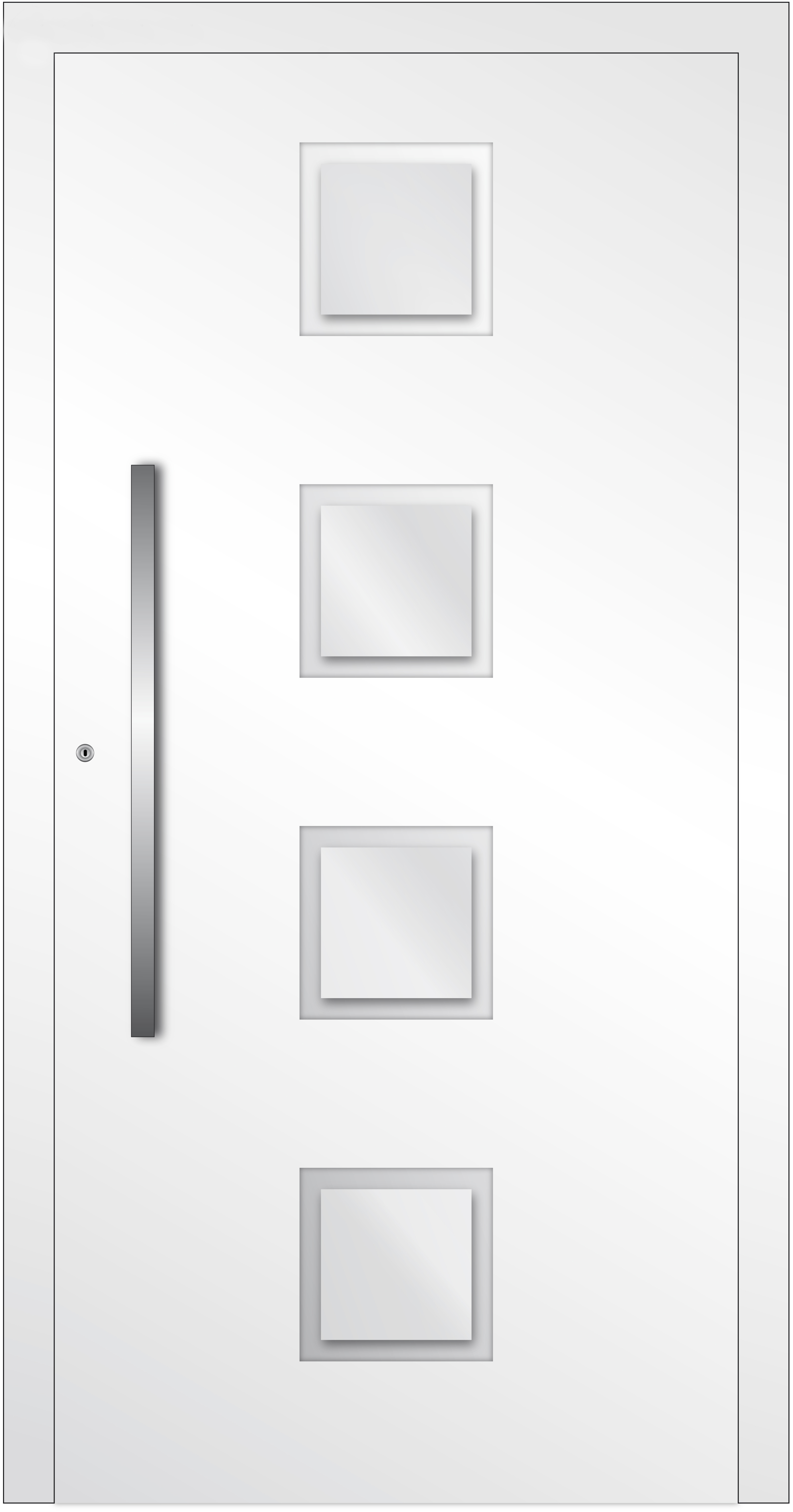 HT-P-458 Holz-Aluminium Haustür HT-P-458