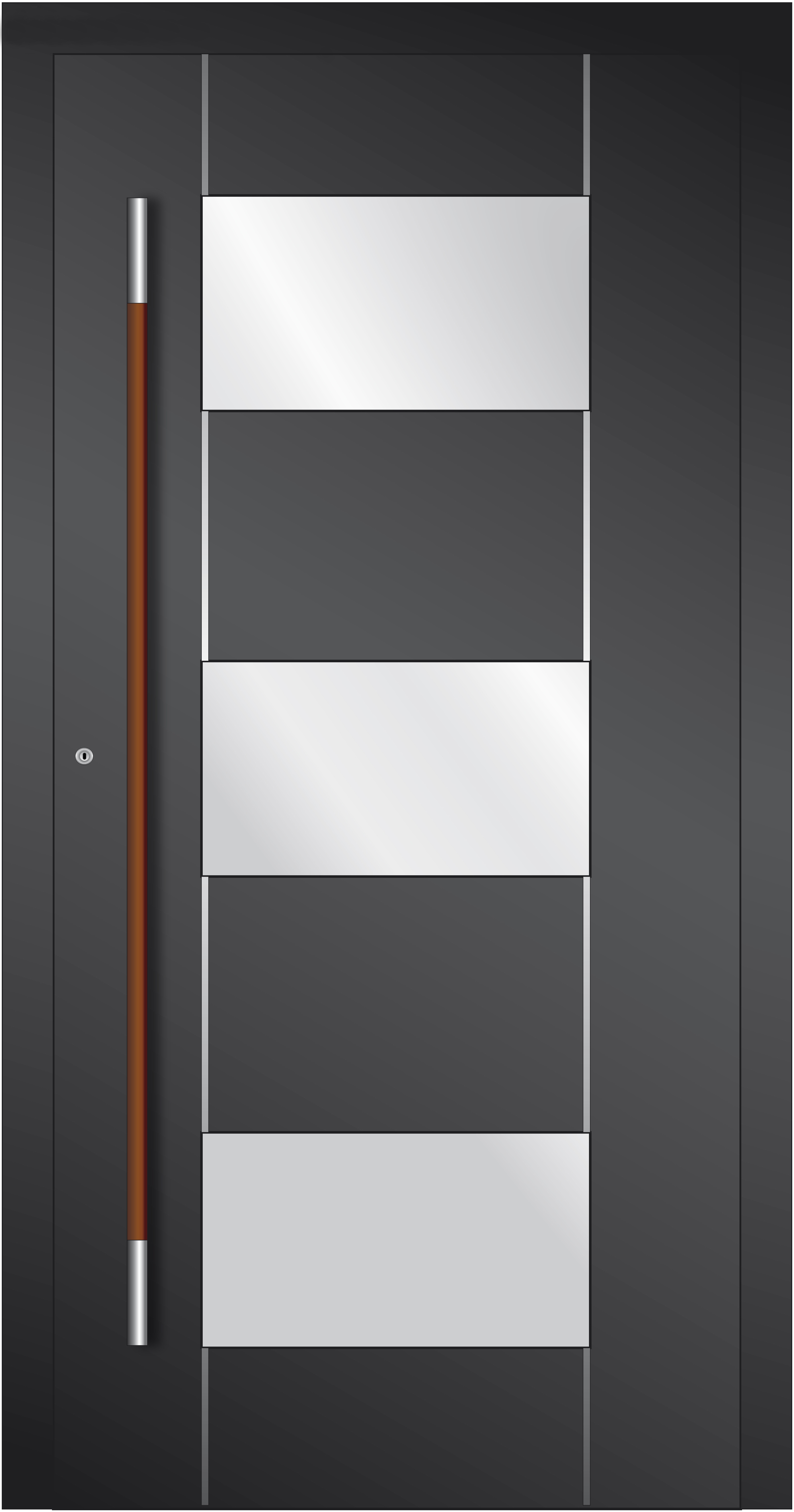 HT-P-463 Holz-Aluminium Haustür HT-P-463