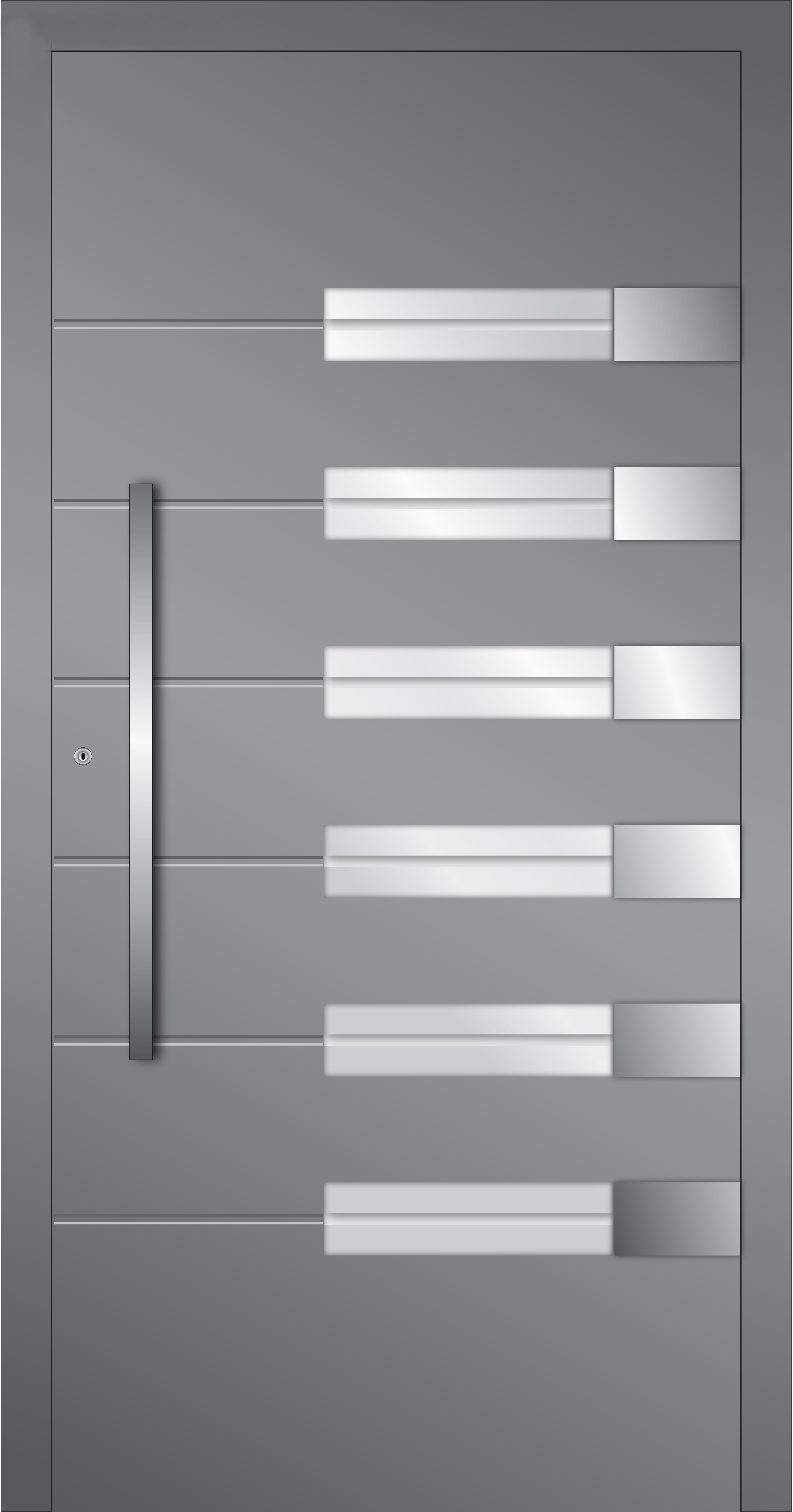 HT-P-467 Holz-Aluminium Haustür HT-P-467