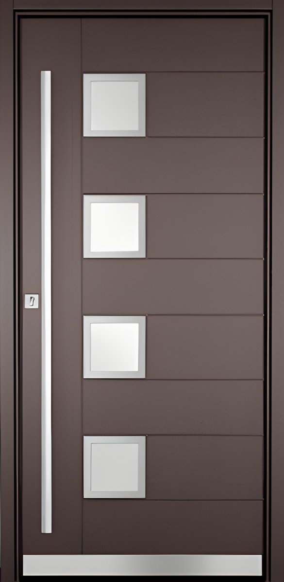 Holz-Haustür TREND 501-Edelstahl