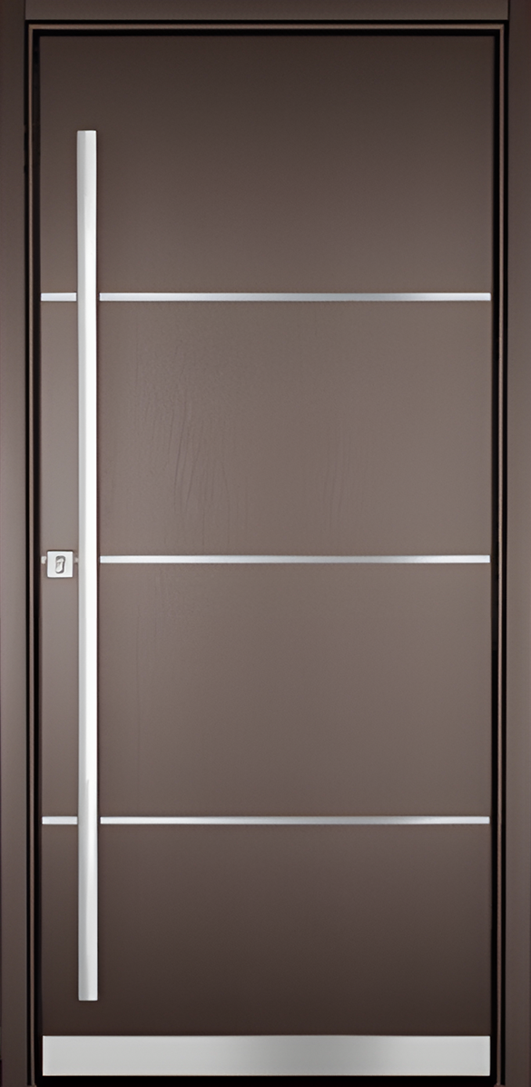 Holz-Haustür TREND 505-Edelstahl