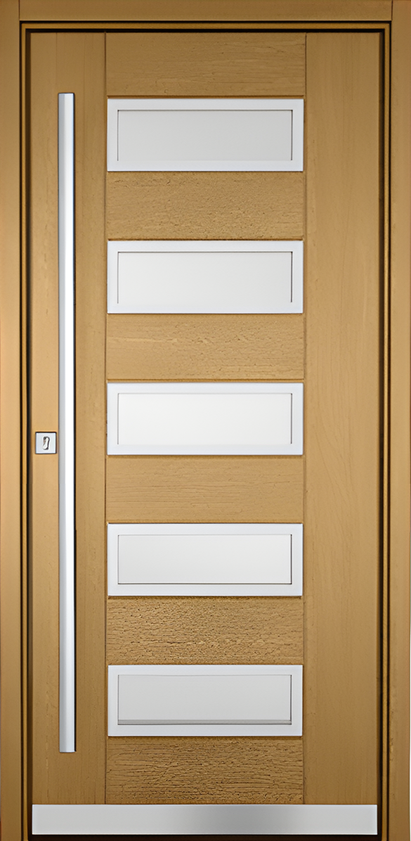 Holz-Haustür TREND 511-Edelstahl