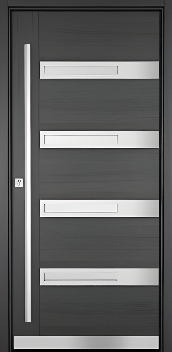 Holz-Haustür TREND 525-Edelstahl