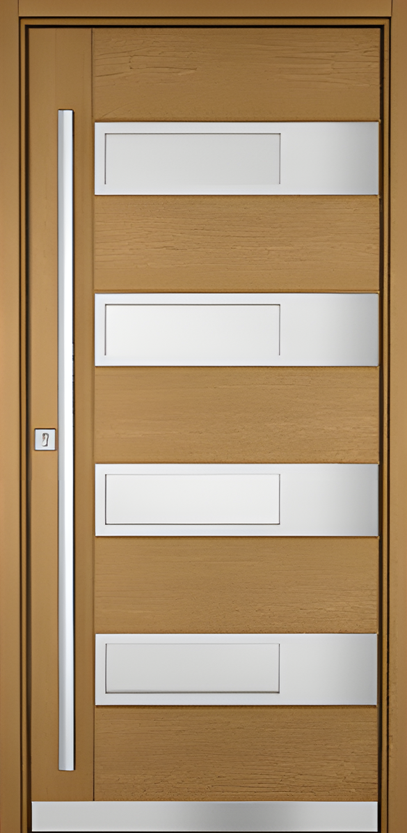 Holz-Haustür TREND 526-Edelstahl