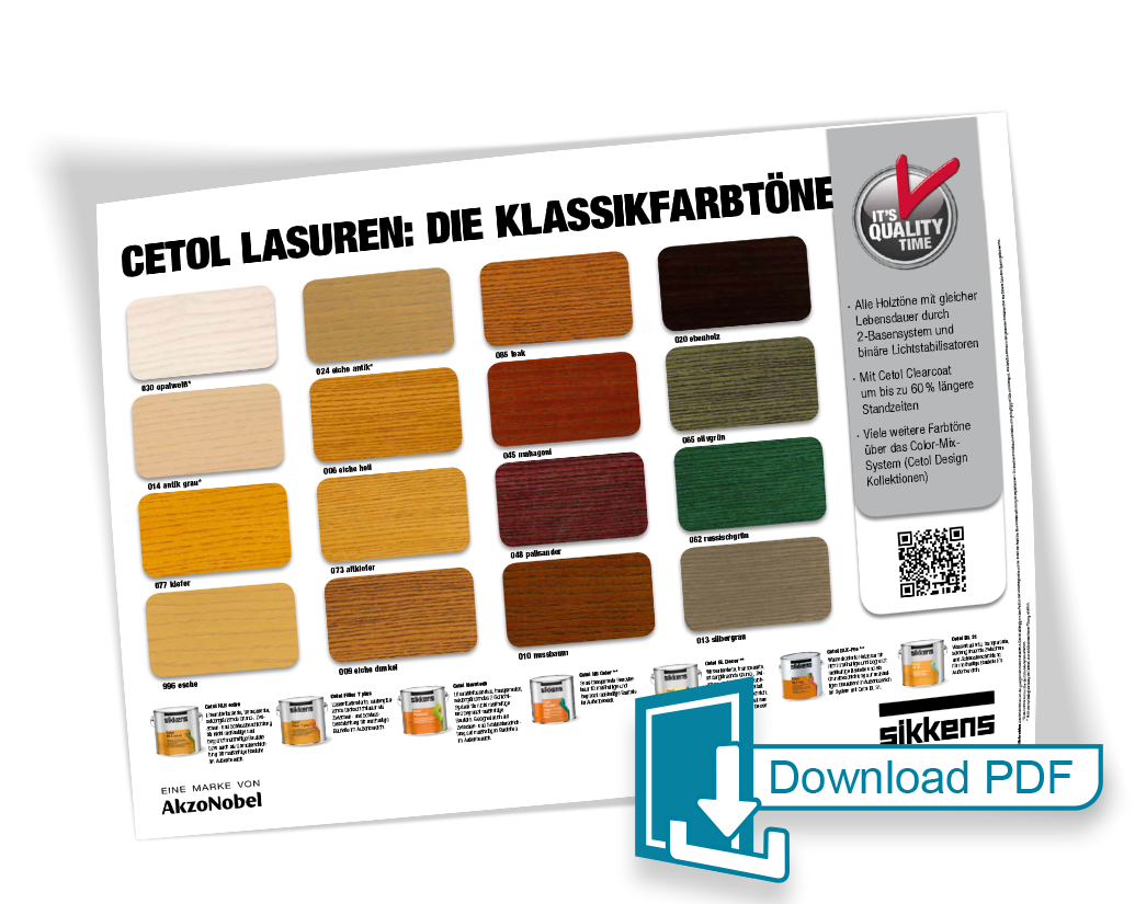 Sikkens Klassikfarbtöne Tabellen